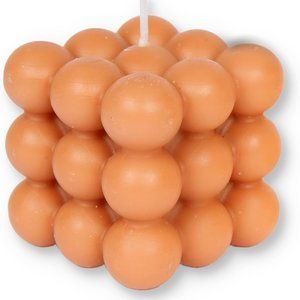 Brown Hazelnut Scented Bubble Candle - Handmade